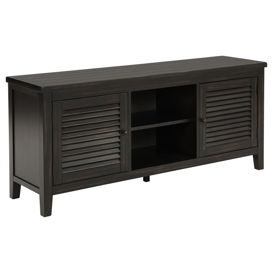 Concord 2-door 60-inch TV Stand Console Distressed Java - 701782