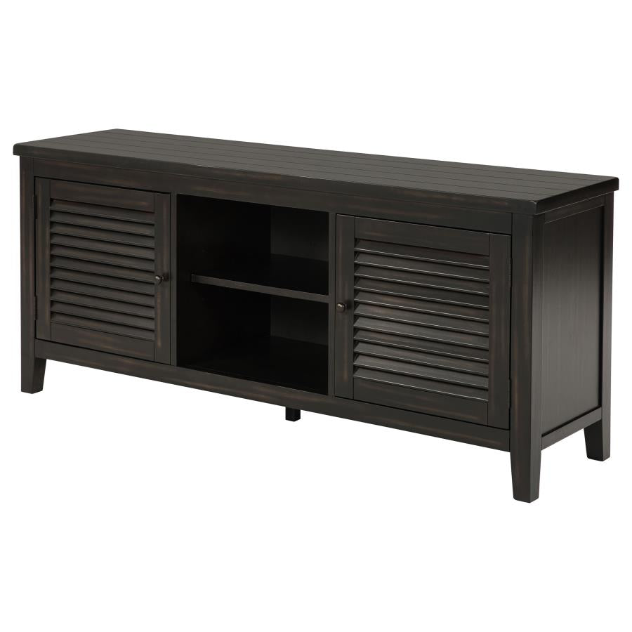 Concord 2-door 60-inch TV Stand Console Distressed Java - 701782