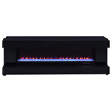 Mallory TV Stand Fireplace Console Bluetooth Speaker Black High Gloss - 701803