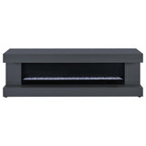 Mallory TV Stand Fireplace Console Bluetooth Speaker Grey High Gloss - 701823