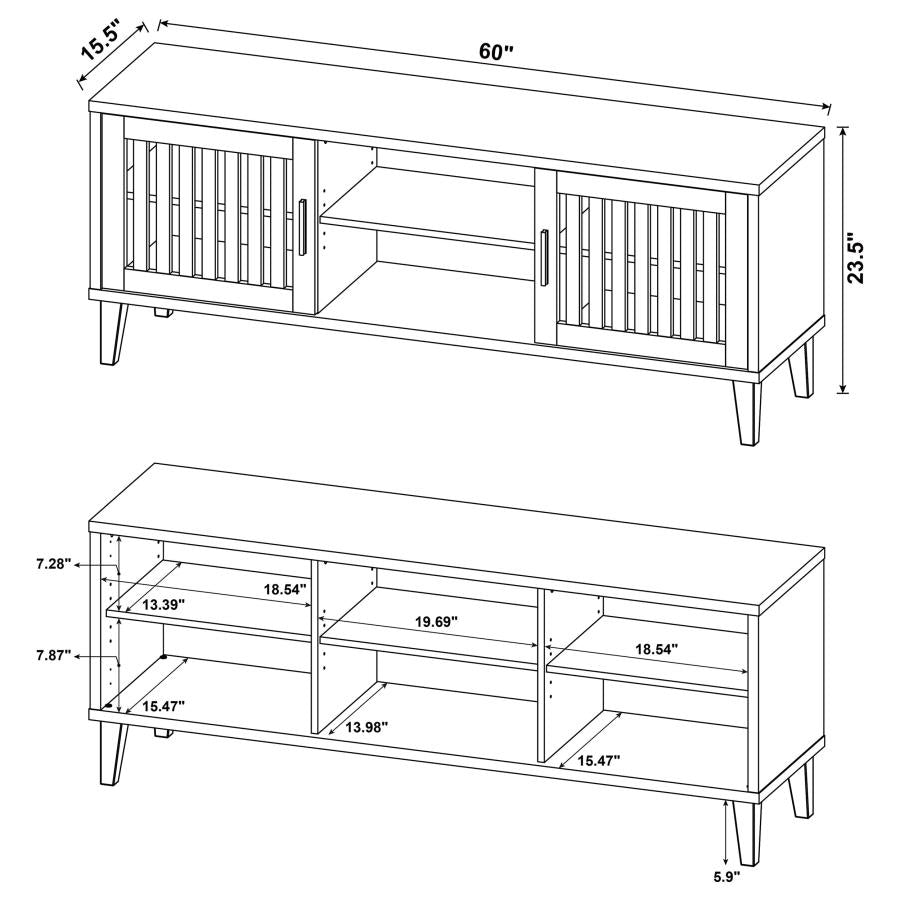 Sedona 2-door Engineered Wood 60-inch TV Stand Dark Pine - 701982