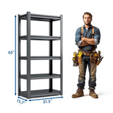 Industrial Heavy Duty Metal Garage Shelving Unit, Adjustable Storage Rack