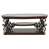 Laney 3-piece Glass Top Coffee and End Table Set Dark Merlot - 702448-S3