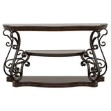 Laney Scrollwork Entryway Sofa Console Table Deep Merlot - 702449