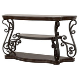 Laney Scrollwork Entryway Sofa Console Table Deep Merlot - 702449