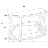Laney Scrollwork Entryway Sofa Console Table Deep Merlot - 702449