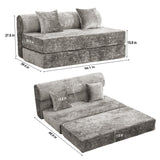 Convertible Design Sofa Bed, 2 Seater Fold Out Floor Couch