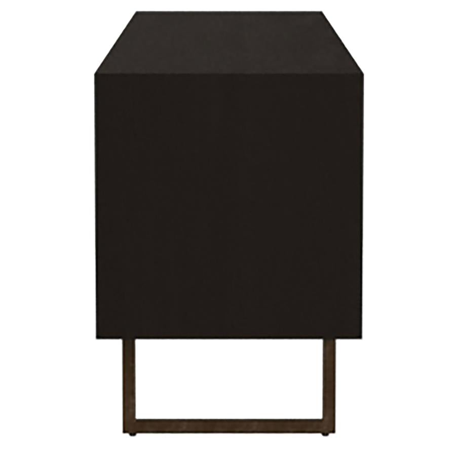 Marsden 2-door Mango Wood 70-inch TV Stand Charcoal Black - 703003