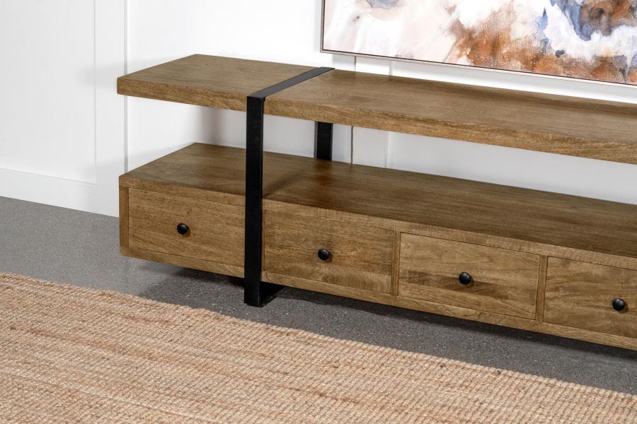 Otto 5-drawer Mango Wood 70-inch TV Stand Media Console Brown - 703243
