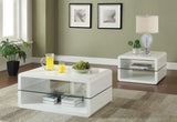 Elana 2-piece Coffee and End Table Set White High Gloss - 703268-S2