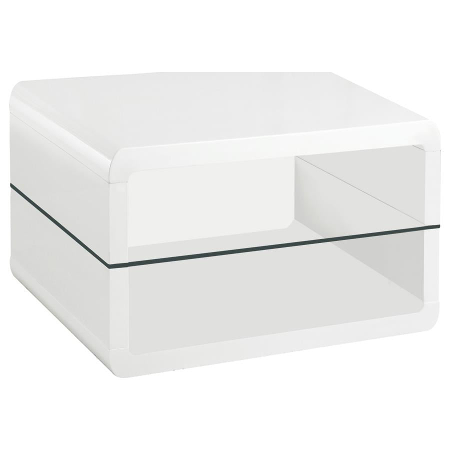 Elana 2-piece Coffee and End Table Set White High Gloss - 703268-S2