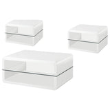 Elana 3-piece Coffee and End Table Set White High Gloss - 703268-S3