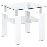 Dyer 2-piece Rectangular Coffee and End Table Set White - 703438-S2