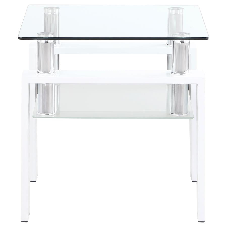 Dyer 2-piece Rectangular Coffee and End Table Set White - 703438-S2