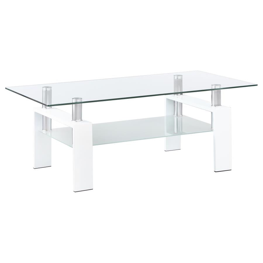 Dyer 2-piece Rectangular Coffee and End Table Set White - 703438-S2