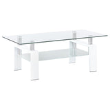 Dyer 2-piece Rectangular Coffee and End Table Set White - 703438-S2