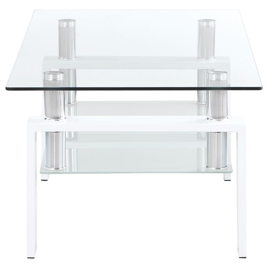 Dyer 2-piece Rectangular Coffee and End Table Set White - 703438-S2