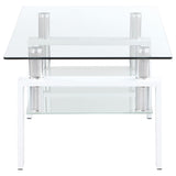 Dyer 2-piece Rectangular Coffee and End Table Set White - 703438-S2