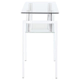 Dyer Rectangular Glass Top Entryway Sofa Console Table White - 703439