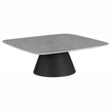 Eason 2-piece Cocktail Coffee Table Set Concrete and Black - 703500