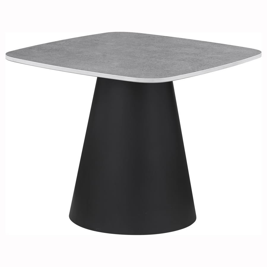 Eason 2-piece Cocktail Coffee Table Set Concrete and Black - 703500