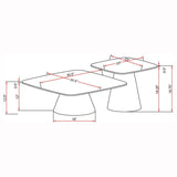 Eason 2-piece Cocktail Coffee Table Set Concrete and Black - 703500