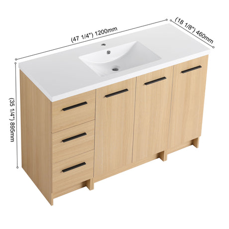 Floating Bathroom Vanity With Sink, Modular Cabinet