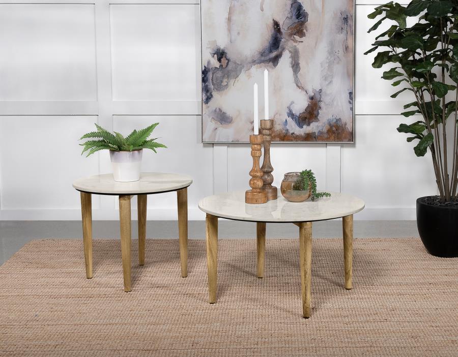 Aldis 2-piece Coffee and End Table Set White - 703718-S2