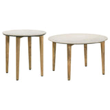 Aldis 2-piece Coffee and End Table Set White - 703718-S2