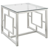 Merced 2-piece Rectangular Coffee and End Table Set Nickel - 703738-S2