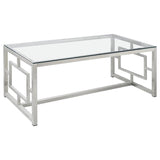 Merced 2-piece Rectangular Coffee and End Table Set Nickel - 703738-S2