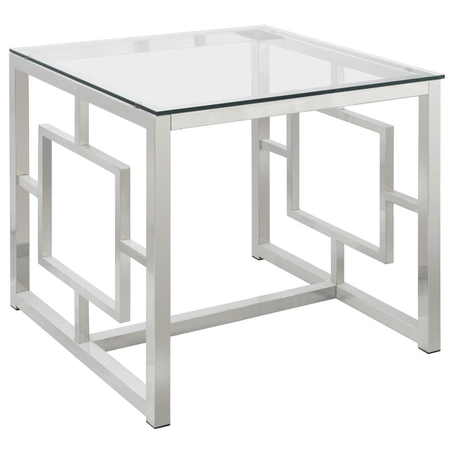 Merced 3-piece Rectangular Coffee and End Table Set Nickel - 703738-S3