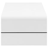 Airell Rectangular Coffee Table with Shelf White High Gloss - 703798