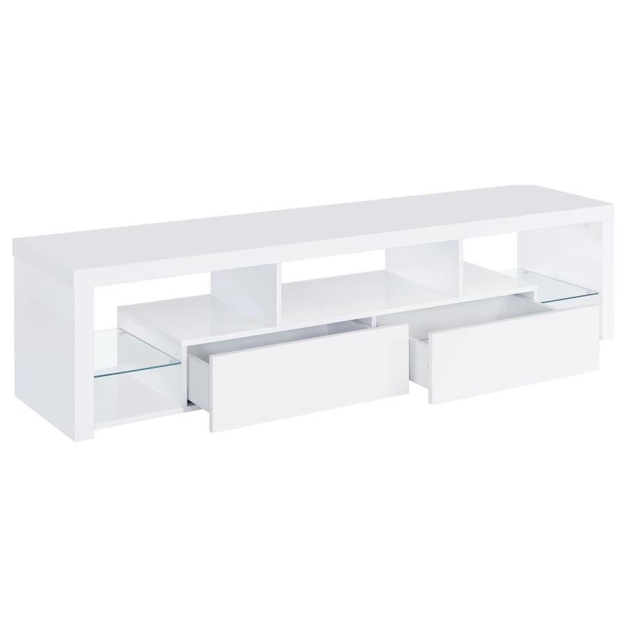 Jude 3-piece 71-inch TV Entertainment Center White High Gloss - 704251-SET