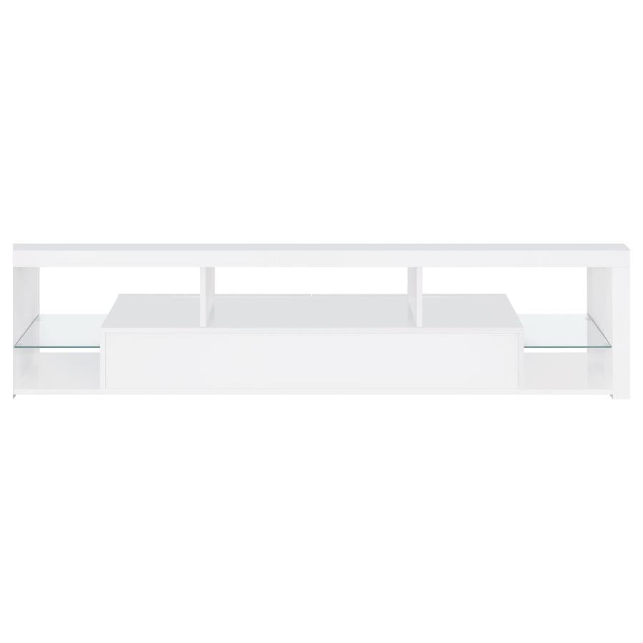 Jude 2-drawer Engineered Wood 71-inch TV Stand High Gloss White - 704251