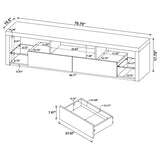 Jude 2-drawer Engineered Wood 71-inch TV Stand High Gloss White - 704251