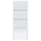 Jude 3-shelf Engineered Wood Media Tower High Gloss White - 704254