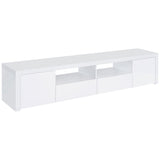 Jude 2-door Engineered Wood 79-inch TV Stand High Gloss White - 704262