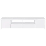 Jude 2-door Engineered Wood 79-inch TV Stand High Gloss White - 704262