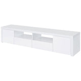 Jude 2-door Engineered Wood 79-inch TV Stand High Gloss White - 704262