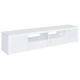 Jude 2-door Engineered Wood 79-inch TV Stand High Gloss White - 704262