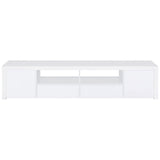 Jude 2-door Engineered Wood 79-inch TV Stand High Gloss White - 704262