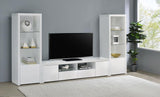 Jude 2-door Engineered Wood 79-inch TV Stand High Gloss White - 704262