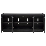 Leandro 72-inch 4-door TV Stand Media Console Burnished Black - 704633