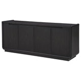 Leandro 72-inch 4-door TV Stand Media Console Burnished Black - 704633