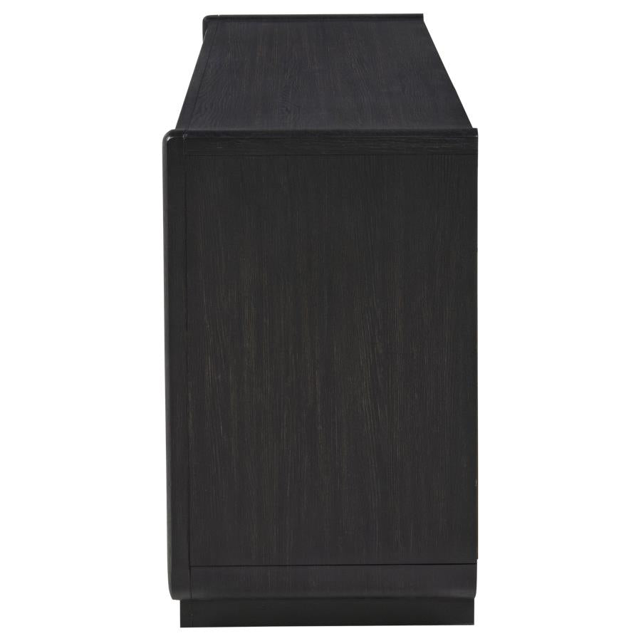 Leandro 72-inch 4-door TV Stand Media Console Burnished Black - 704633