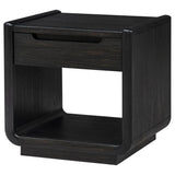 Leandro 1-drawer Wood Occasional Side End Table Burnished Black - 704637