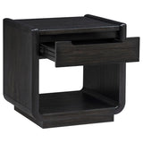 Leandro 3-piece Wood Coffee and End Table Set Burnished Black - 704638-S3