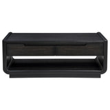 Leandro 3-piece Wood Coffee and End Table Set Burnished Black - 704638-S3