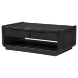 Leandro 2-drawer Wood Cocktail Coffee Table Burnished Black - 704638